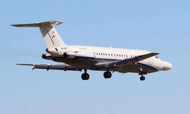 British Aerospace BAC-111 One-Eleven (N162W) - A little different view of the Northrop Grumman modified B.A.C. 1-11 on final to Runway 18R at Carl T. Jones Field, Huntsville International Airport, AL - October 5, 2017.