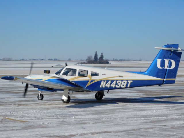 Piper PA-44 Seminole (N4438T) - A clear day in January meant a busy day of flying for University of Dubuque Aviation students.  In this case, a nearly empty ramp was a good thing!!!  N4438T returns to the ramp after a flight on this beautifully clear morning.  