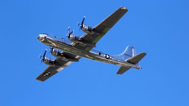 Boeing B-29 Superfortress (N69972) - B-29 Doc passing over the EAA AirVenture Crowd.