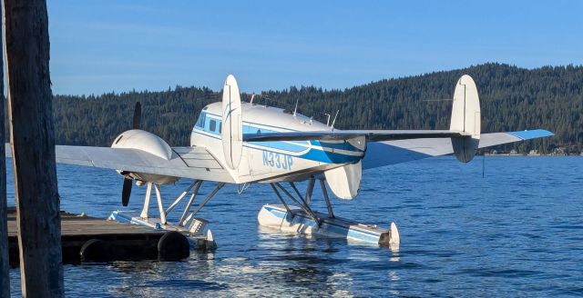 Beechcraft 18 (N33JP) - Beautiful Beech 18 on a sunny morning in Coeur D'Alene Idaho