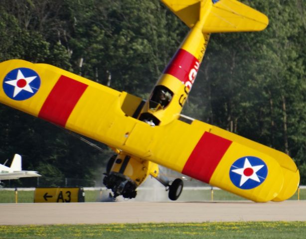 Boeing PT-17 Kaydet (N61603) - PT-17 prop strike in action at Oshkosh 2021!!