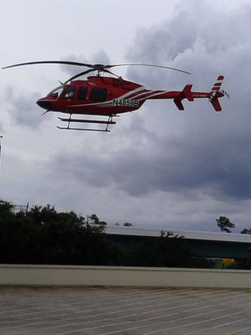 Bell 407 (N4859B) -  19JUL13 Bell 407 Departing ALEA at the Orange County Convention Center Orlando,Florida