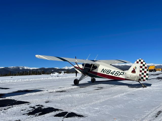 Piper PA-22 Tri-Pacer (N1846P) - Winter landing at Leadville 9998 ft MSL.