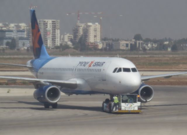 Airbus A320 (4X-ABG) - Pushing back at TLV - 10/27/2016