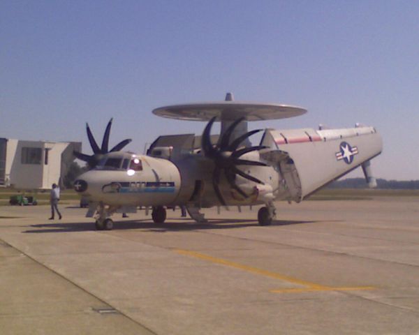 — — - E-2C Hawkeye stopped by for a visit.  Engine was running when photo was taken.