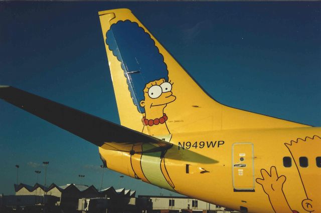 BOEING 737-300 (N949WP) - Close up of Western Pacific "Marge Simpson"