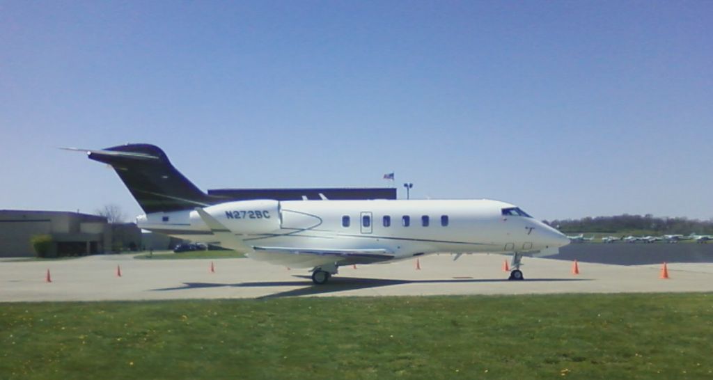 Bombardier Challenger 300 (N272BC) - parked on a sunny Saturday 16 April 2016 at Butler County Airport (Cincinnati)