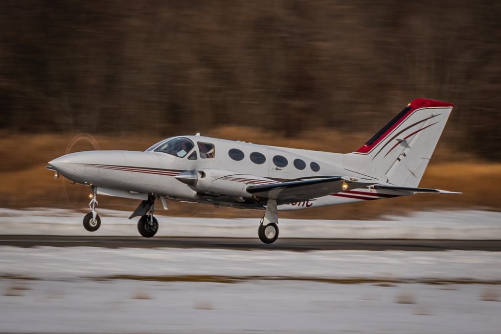 Cessna Chancellor (N429RC) - Cessna 414A N429RC taking off from KLOM during the Winter of 2021.