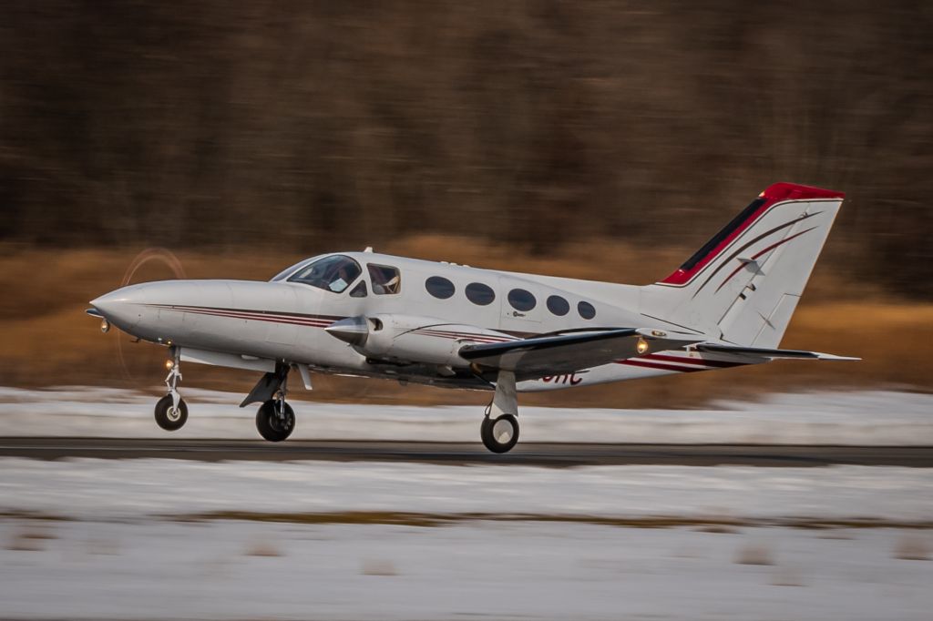 Cessna Chancellor (N429RC) - Cessna 414A N429RC taking off from KLOM during the Winter of 2021.