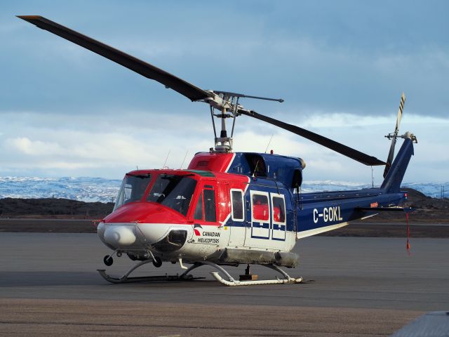 Bell VH-1 (C-GOKL) - At the Iqaluit airport. June 9, 2014