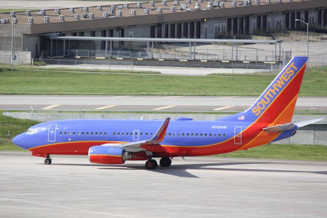 Boeing 737-700 (N768SW) - Southwest Flight 1021 (N768SW) taxis at Tampa International Airport prior to flight to Fort Lauderdale International Airport