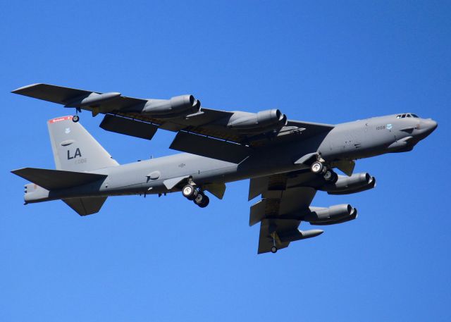 Boeing B-52 Stratofortress (61-0006) - At Barksdale Air Force Base. Weapons pods attached on this BUFF too. 