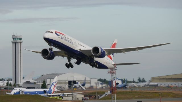 Boeing 787-9 Dreamliner (G-ZBKH) - BAW9158 on rotation from Rwy 34L to begin its delivery flight to LHR/EGLL on 7/1/16. (ln 404 / cn 38624).