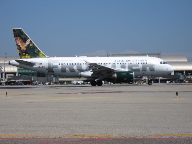 Airbus A319 (N943FR) - Holding on RWY 19R