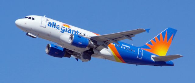 Airbus A319 (N312NV) - NEWARK INTERNATIONAL AIRPORT-NEWARK, NEW JERSEY, USA-MARCH 26, 2023: Seen by RF shortly after takeoff was Allegiant Airlines flight 1614 from Newark, N.J. to Minneapolis, MN.