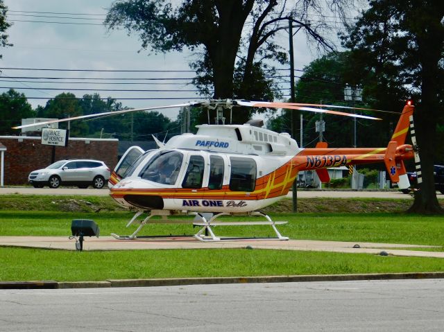 Bell 407 (N613PA) - Pafford Air One Delta after landing at Bolivar Medical Center