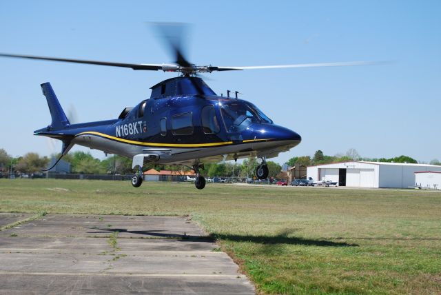 SABCA A-109 (N168KT) - Waving good bye after a couple of days at Tri-Star Aviation.