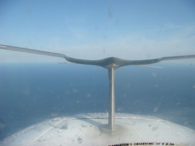 N8704 — - through the roof over Lake Michigan looking forward