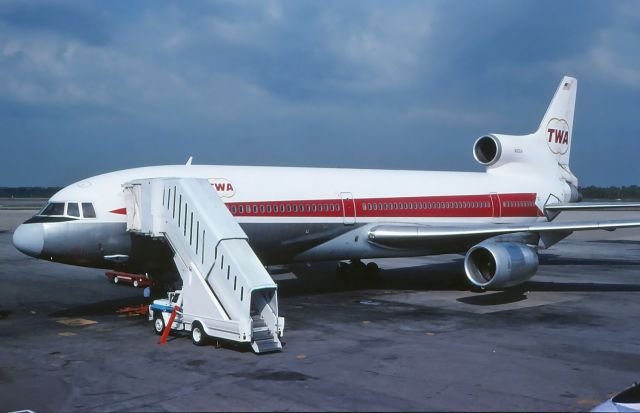 Lockheed L-1011 TriStar (N11004) - TWA L-1011 sitting at the gate in CLE back in 1976...I took this from the open air observation deck above the B concourse...it cost a dime to go out there...how times have changed