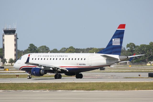 Embraer 170/175 (N801MA) - US Air Flight 3346 operated by Republic (N801MA) prepares for flight at Sarasota-Bradenton International Airport