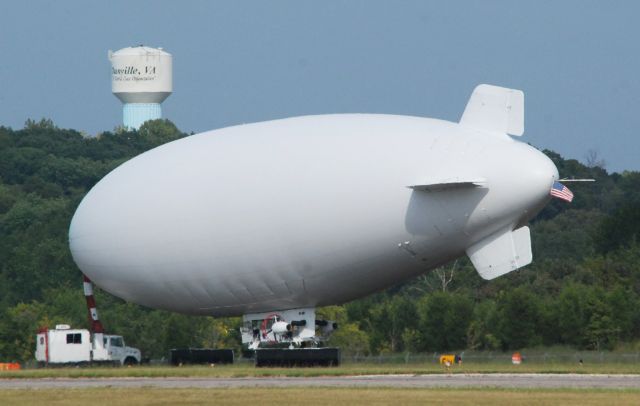 — — - Aug 26, 2011 Navy airship flown to Danville Va. from the east coast as Hurricane Irene was expected to move up the coast.