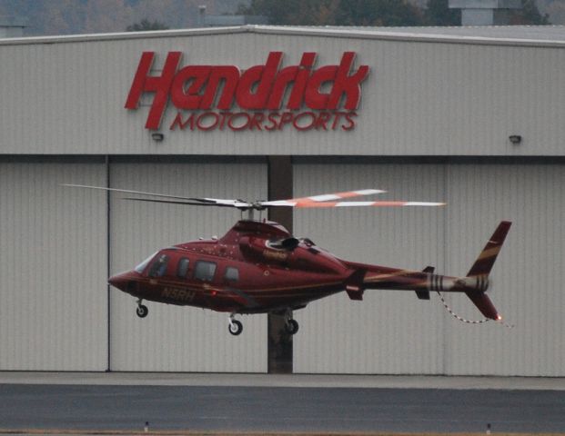 Bell 430 (N5RH) - Arriving at the Hendrick hangar - 10/23/09