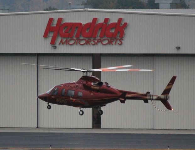 Bell 430 (N5RH) - Arriving at the Hendrick hangar - 10/23/09