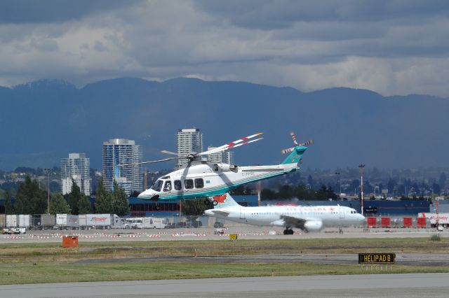 BELL-AGUSTA AB-139 (C-FPSE) - Departure for YPT (Pender Harbour Seaplane base)