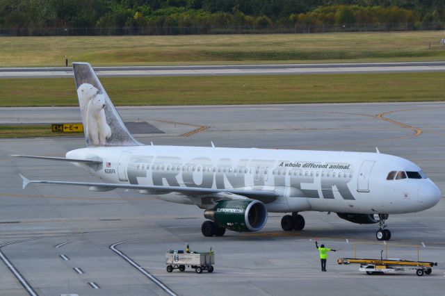 Airbus A320 (N206FR) - "Alberta & Clipper Polar Bears" at KCLT - 10/26/19