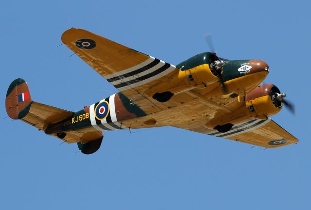 Beechcraft 18 (N70GA) - Flying over the Burbanks airport.