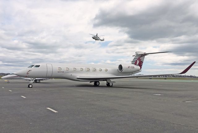 Gulfstream Aerospace Gulfstream G650 (A7-CGB) - Qatar Executive Jet 04/17/18 @ KBOS Logan 