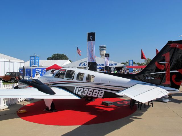 Beechcraft Baron (58) (N2368B) - A Beech demo aircraft. Oshkosh 2013!