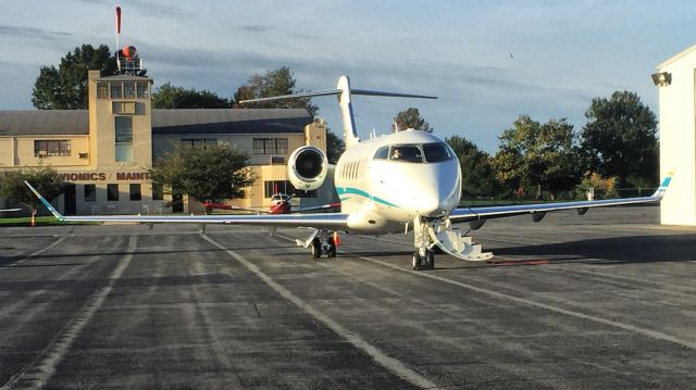 Bombardier Challenger 300 (N721PP) - Parked at the Ramp at Millennium Aviation at Reading Regional Airport (KRDG).