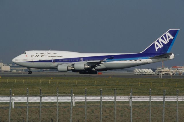 Boeing 747-400 (JA8098) - Departure at Narita Intl Airport Rwy34L on 1997/12/21