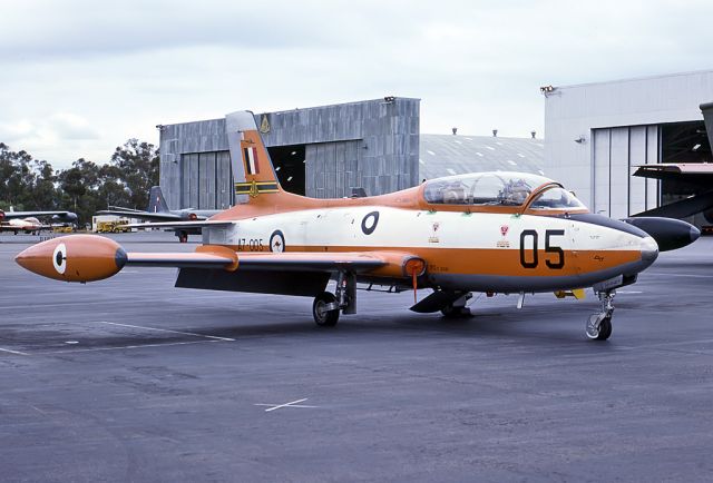 A7005 — - AUSTRALIA - AIR FORCE - COMMONWEALTH CA-30 (MB-326H) - REG : A7-005 (CN CA30-05) - EDINBURGH RAAF BASE ADELAIDE SA. AUSTRALIA 2/4/1979