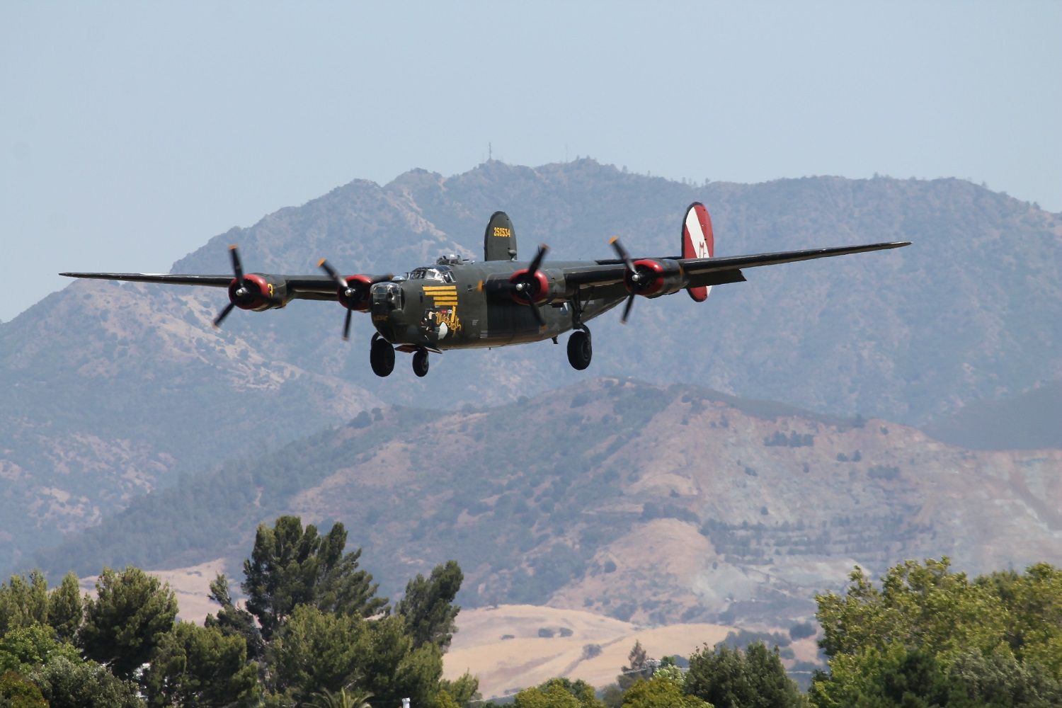 Consolidated B-24 Liberator — - Collins Foundation B-24 lands runway 32R at Buchanan Field in Concord, CA