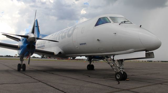 Saab 340 (N9CJ) - An IBC Airways SAAB-Scania 340B on the ramp at Carl T. Jones Field, Huntsville International Airport, AL - August 29, 2018.