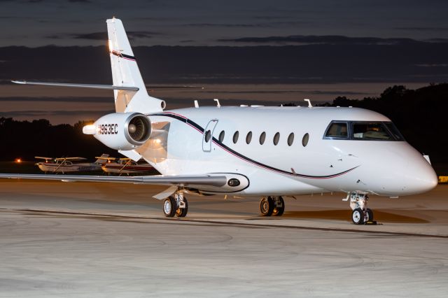 IAI Gulfstream G200 (N963EC) - A beautiful G200 rests for the night at Butler County Regional Airport.