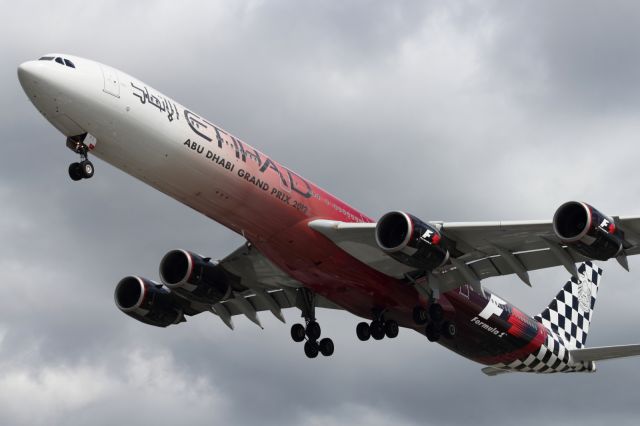 Airbus A340-600 — - Approaching LHR.