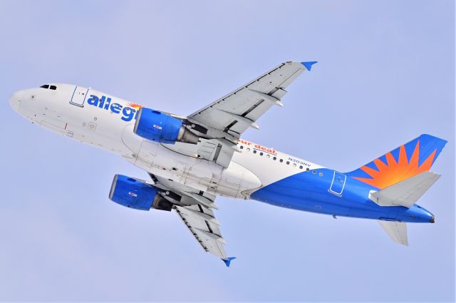 Airbus A319 (N303NV) - Allegiant Air Airbus A319-112 departing YYC on Mar 14.