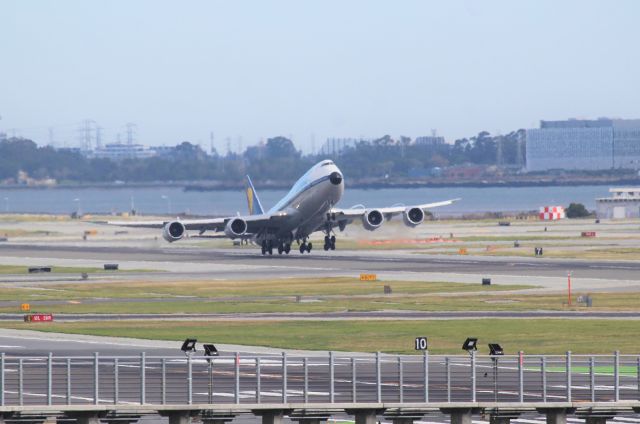 BOEING 747-8 (D-ABYT) - KSFO MAR 12 2022 after clearing out of the SFO airline collectible show yesterday, I heard the Lufthansa "retro" color scheme 747-8i was departing at 3pm ish. I raced to the top floor of the parking structure the back way. and pulled into the only space facing the runways. it was very windy this day due to fog, and an 18mph headwind. QATAR A350 was in position and hold 28L, and LH retro was almost to the hold bars. I set the telephoto onto the camera did a fast scan settings and Lufthansa was pulling onto 28L.WHEW..I took 3- 4 snaps to check exposure etc and QATAR A350 was screaming over head switching to bay departure and as I stood there in the wind I was hoping for a longer roll to rotate but no....this 747-8i rotates so easy and sounds like it is on idle when is pushes up and out of the fog at SFO. This is my first time seeing this jet. luckily at SFO. posted 3/13/2022