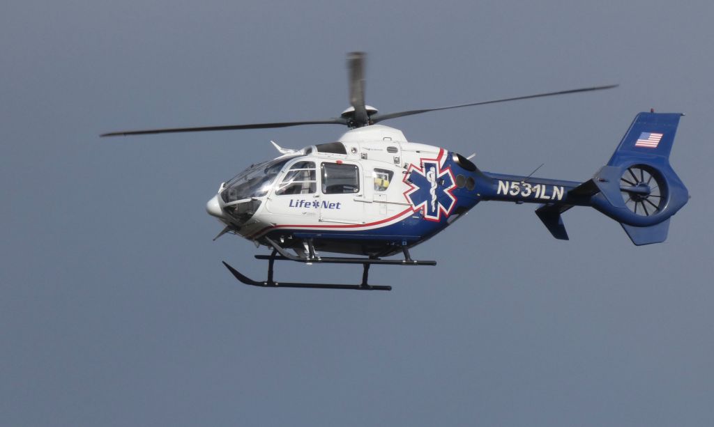 Eurocopter EC-635 (N531LN) - On approach is this 2006 Life Net Eurocopter EC-635 in the Autumn of 2018.