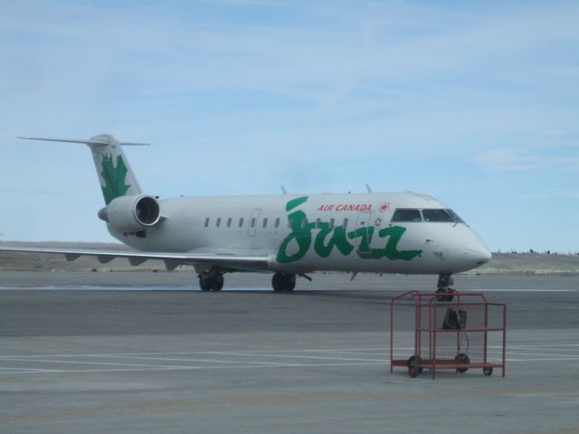 Canadair Regional Jet CRJ-200 (C-GJZL) - Parked at Terminal Goose Airport NL. March 27/09