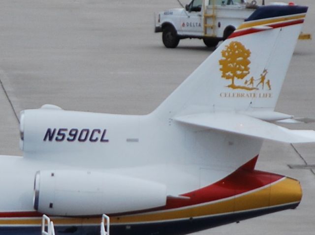 Dassault Falcon 900 (N590CL) - INTERNATIONAL AVIATION LLC "Celebrate Life" parked on the ramp at Atlantic Aviation - 4/5/13