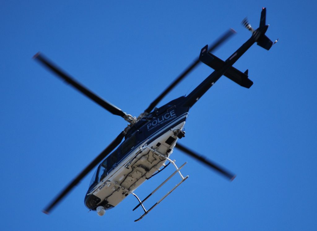 Bell 407 (N406PD) - CHARLOTTE MECKLENBURG POLICE DEPARTMENT buzzing around the Lake Norman area - 2/20/12