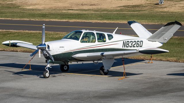 Beechcraft 35 Bonanza (N8326D) - N8326D parked on the ramp at College Park Airport 