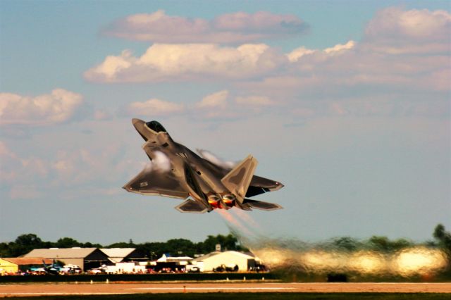 Lockheed F-22 Raptor — - First Fighter Wing of Langley AFB with the F-22 Demo East at Oshkosh.