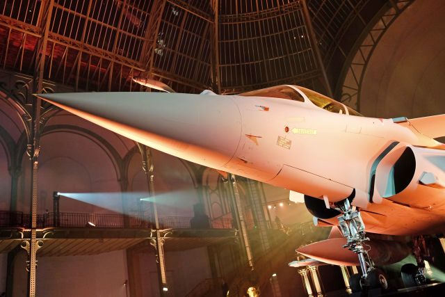 — — - Dassault Rafael in the Grand Palais, Paris to celebrate the 100th Anniversary of the start to Marcel Dassaults fabulous company