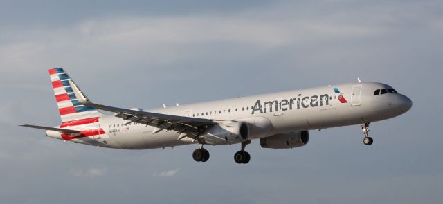 Airbus A321 (N148AN) - Landing at MIA on the evening of the 12th of September, 2018.