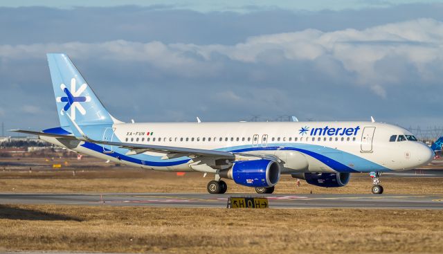 Airbus A320 (XA-FUN) - Interjet 2841 waits to line up on runway 23 and departure to Cancun, Mexico. First shot in the database! : )